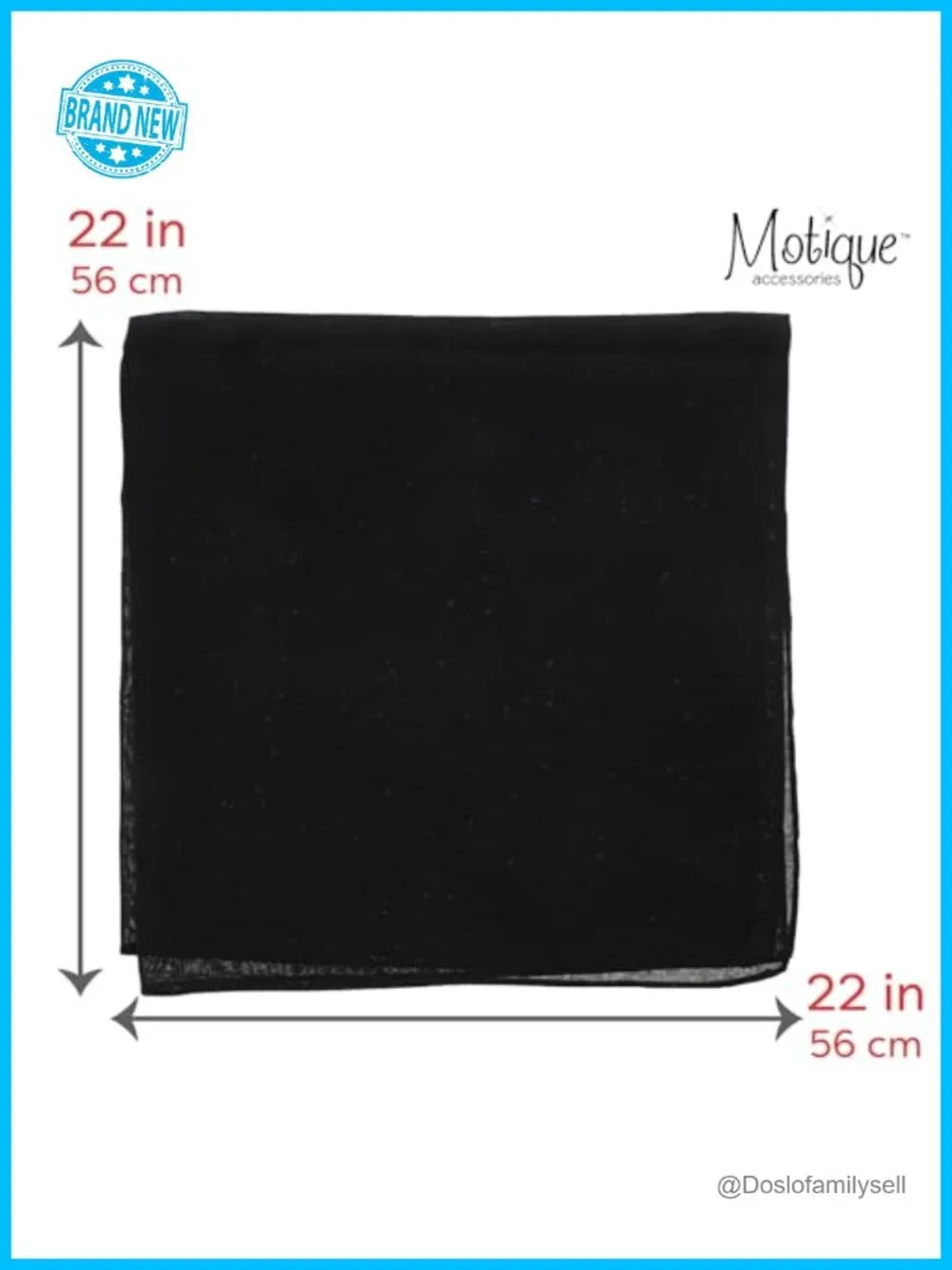 6-Pack Cotton Bandanas Set of 6 Bandannas 22x22